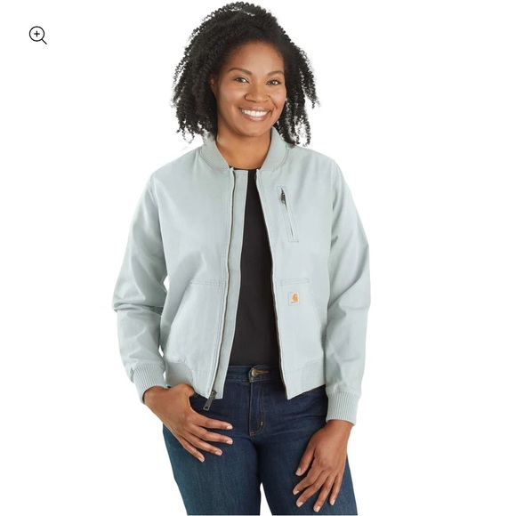 Carhartt Women's Rugged Flex Crawford Bomber canvas jacket size XL - Picture 1 of 9